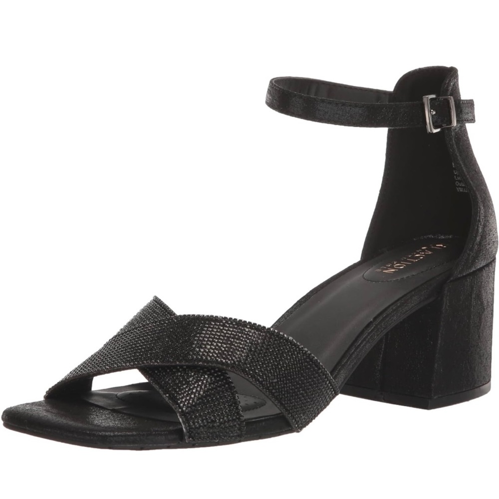 Kenneth Cole REACTION Women's Mix X Band Jewel Platform, Black, 9